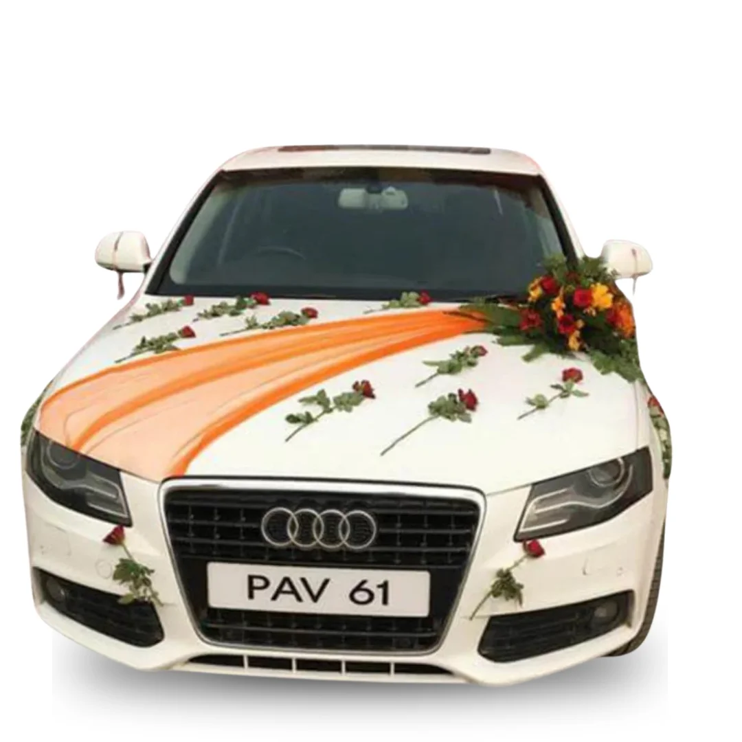 AUDI A4 in wedding rental car